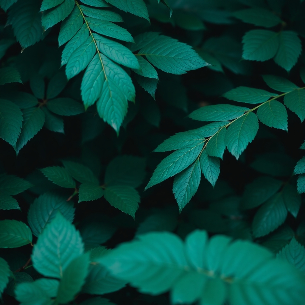 A high resolution stock photo of nature showcasing rich deep teal hues. The image is of professional commercial quality possessing a luxurious and vibrant aesthetic